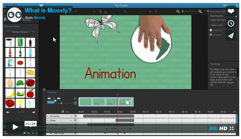 Moovly, des animations 