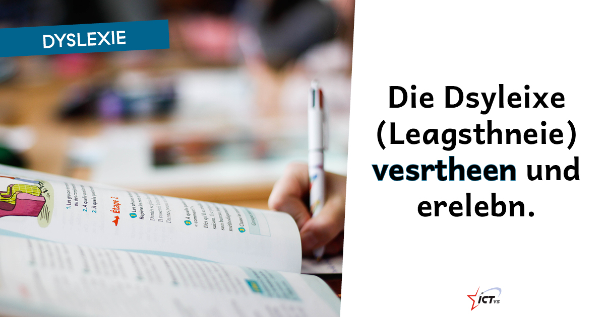 Dyslexie wahrnehmen und erleben